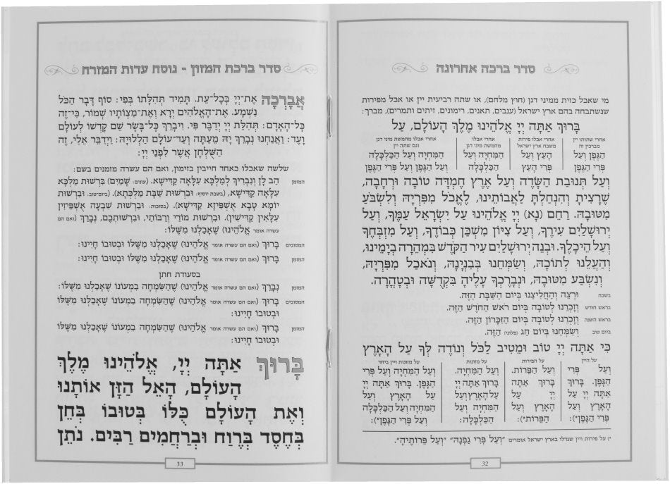 Hebrew Zemiros Bencher