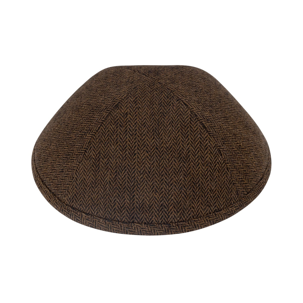IKIPPAH BROWN HERRINGBONE YARMULKE