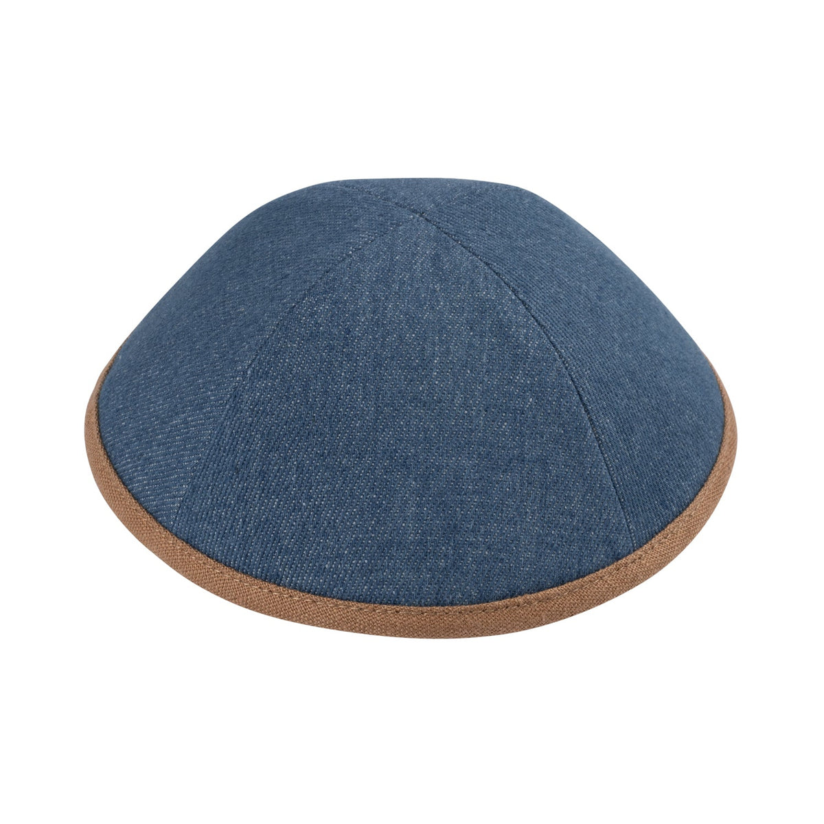 IKIPPAH DENIM W/ CAMEL RIM YARMULKE