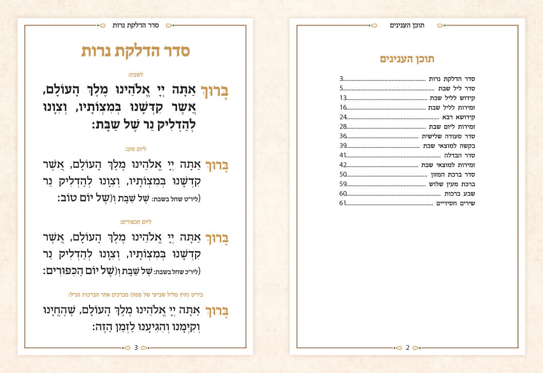 Hebrew Zemiros Bencher