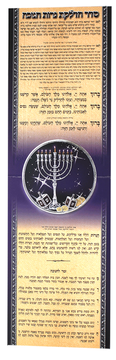 Chanukah Laminated Card