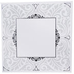 Square Birchat Hamazon White and Silver