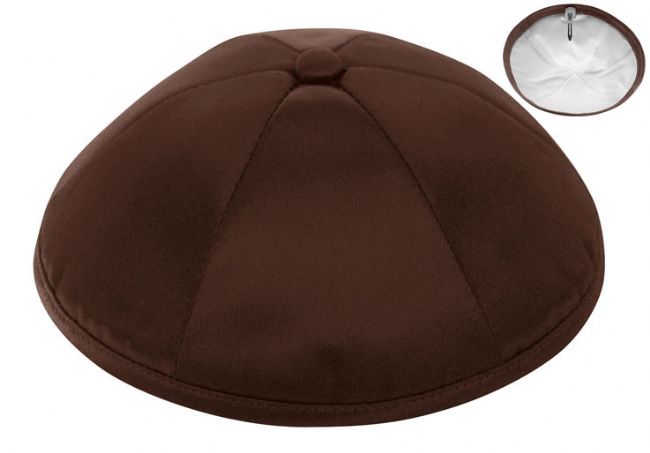 Brown Deluxe Satin Kippah