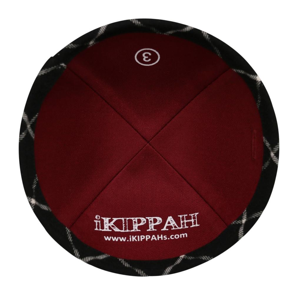 IKIPPAH WOOL PLAID YARMULKE