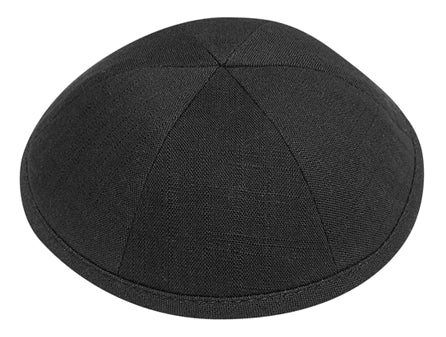 Black Linen Kippah