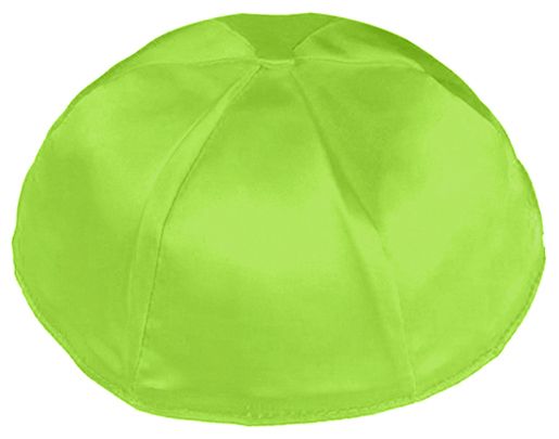 Lime Satin Kippah