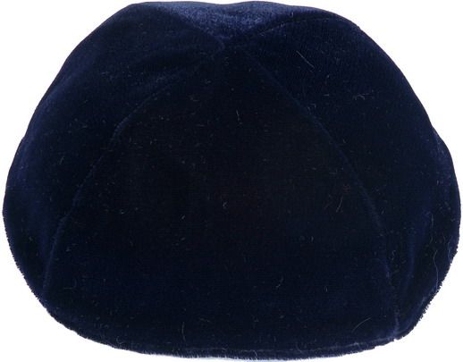 Navy Velvet Kippah