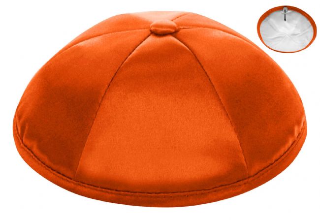 Orange Deluxe Satin Kippah