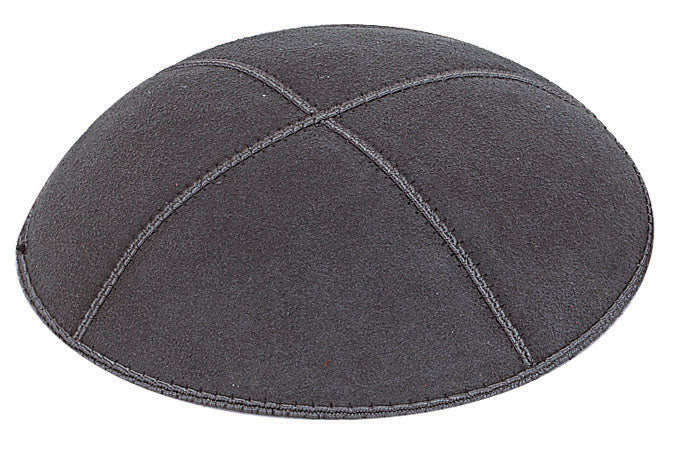 Dark Grey Suede Kippah