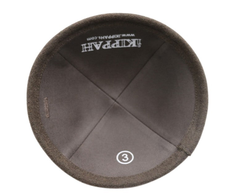 IKIPPAH BROWN WOOL YARMULKE