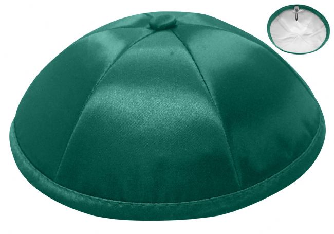 Teal Deluxe Satin Kippah