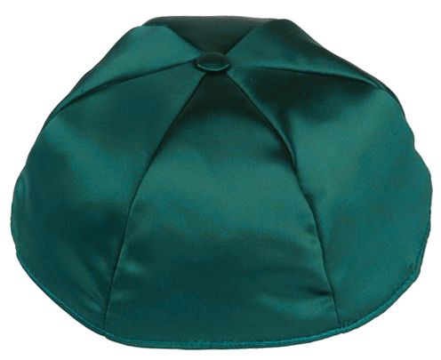 Teal Satin Kippah
