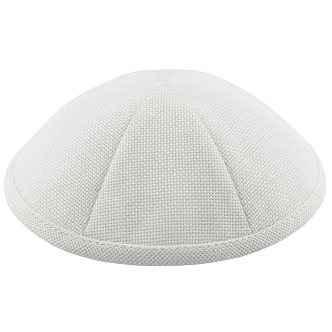 White Burlap Kippah
