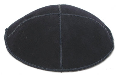 Navy Suede Yarmulke