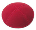 Red Suede Yarmulke