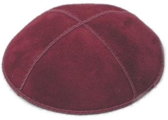 Burgundy Suede Yarmulke