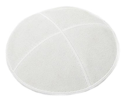 White Suede Yarmulke