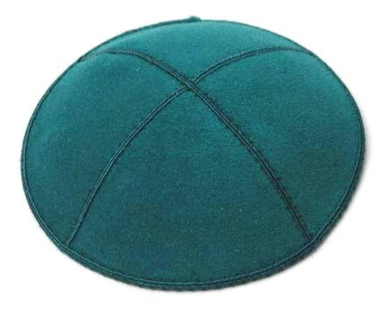 Blue Teal Suede Yarmulke