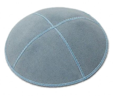 Powder Blue Suede Yarmulke