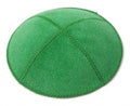 Kelly Green Suede Yarmulke