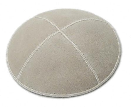 Ivory Suede Yarmulke