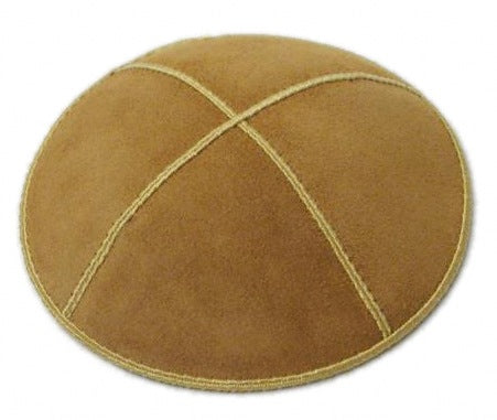 Antique Gold  Suede Yarmulke