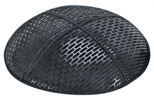 Bricks Embossed Suede Yarmulke