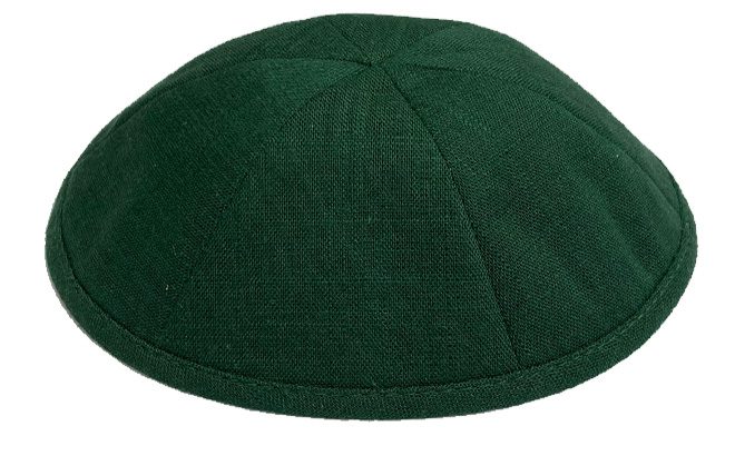 Green Linen Kippah