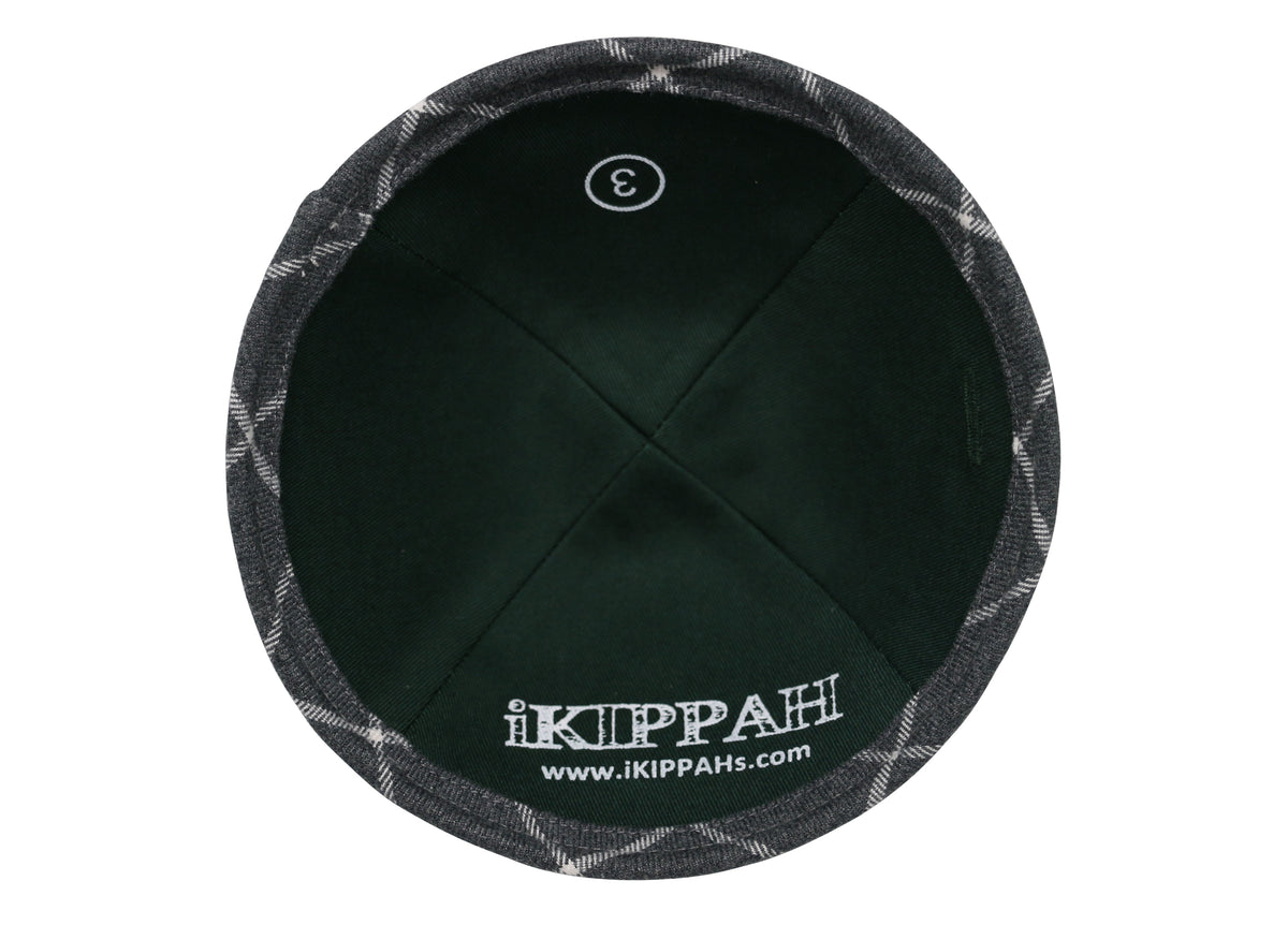 IKIPPAH WOOL PLAID YARMULKE