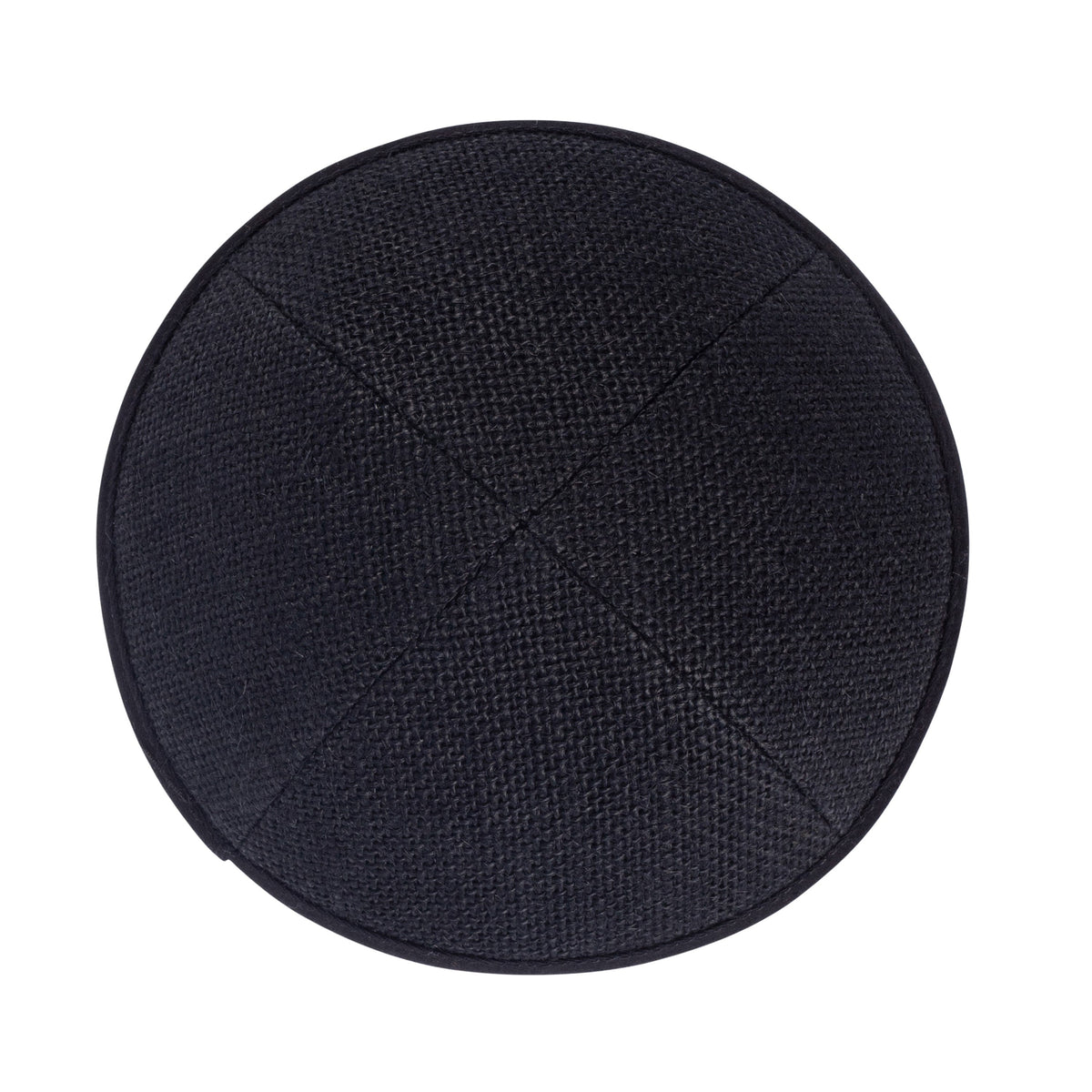 IKIPPAH BLACK BURLAP YARMULKE