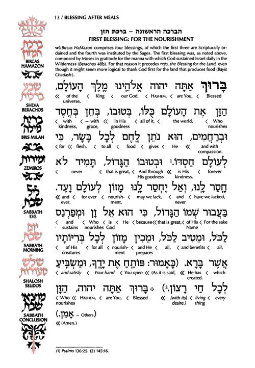 Interlinear Family Zemiros -  Bencher