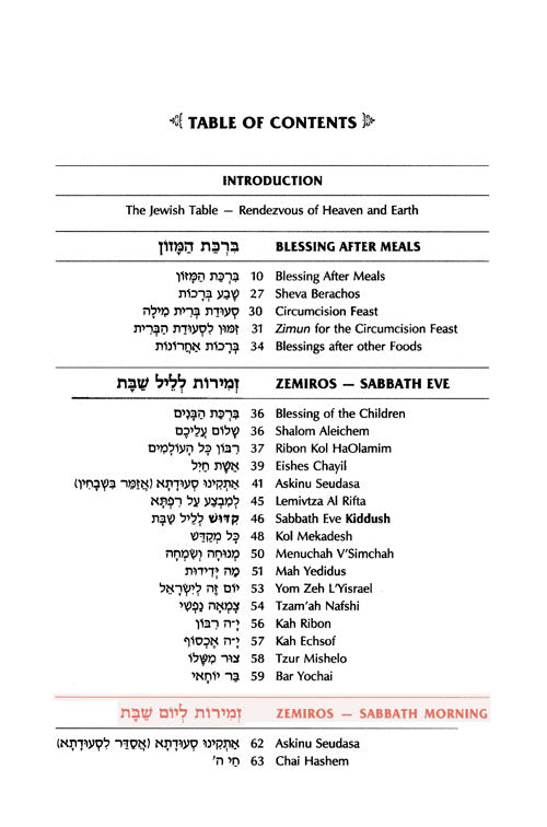 Interlinear Family Zemiros -  Bencher