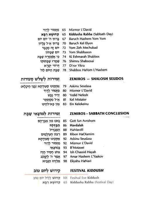 Interlinear Family Zemiros -  Bencher