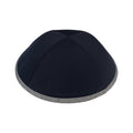IKIPPAH NAVY SUITING W/ GRAY RIM YARMULKE