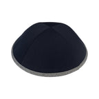 IKIPPAH NAVY SUITING W/ GRAY RIM YARMULKE