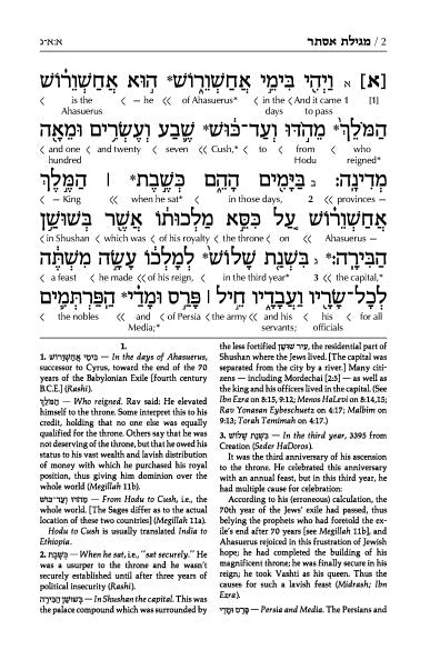 SCHOTTENSTEIN ED INTERLINEAR MEGILLAH