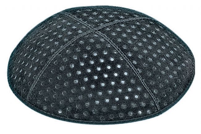 Pindot Embossed Suede Yarmulke