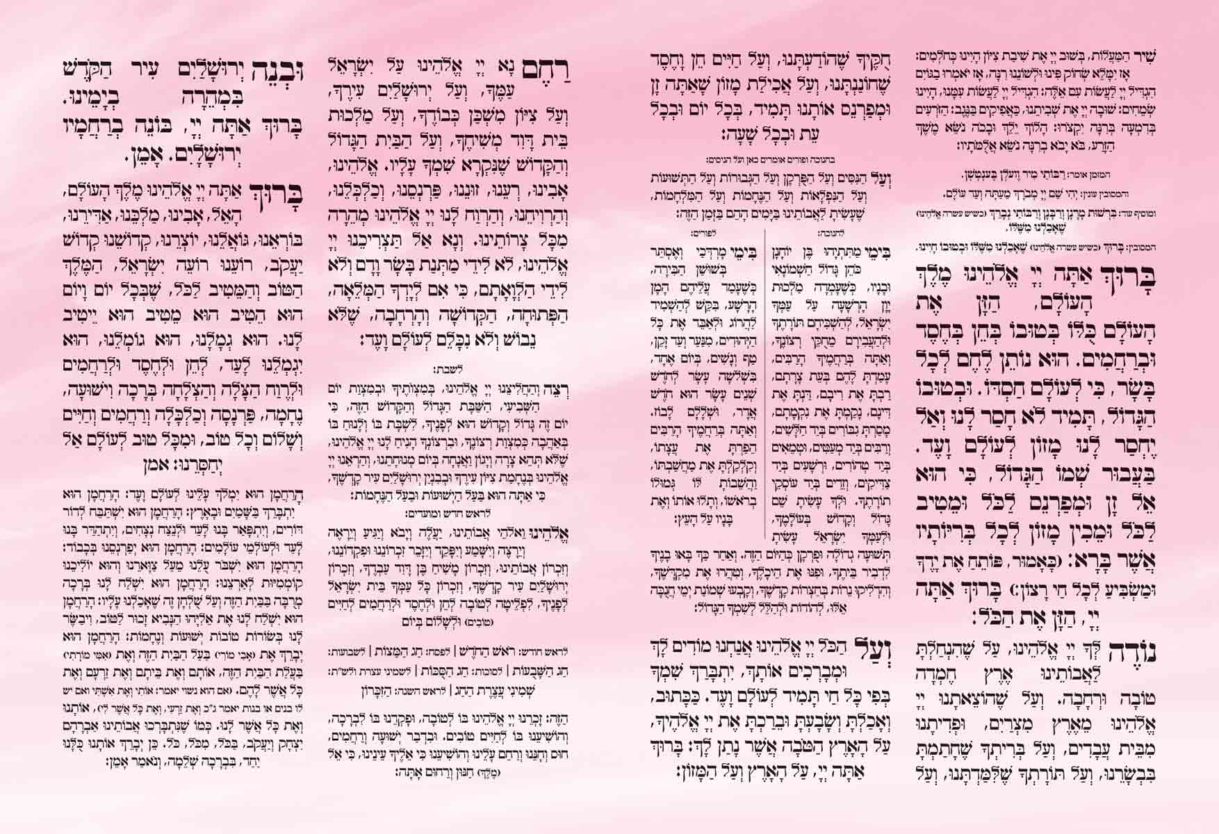 Custom Bencher for Bat Mitzvah #8