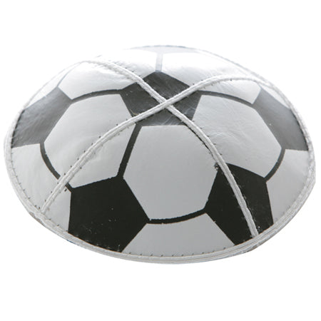 Soccer Ball Embossed Leather Yarmulke