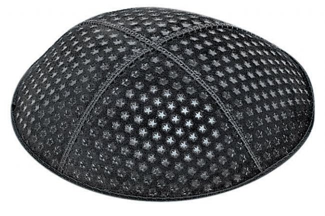 Mini Stars Embossed Suede Yarmulke