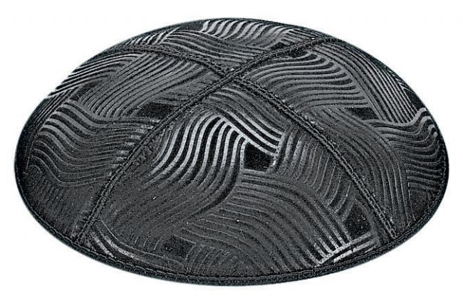 Spaghetti Embossed Suede Yarmulke