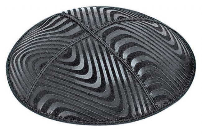 New Wave Embossed Suede Yarmulke