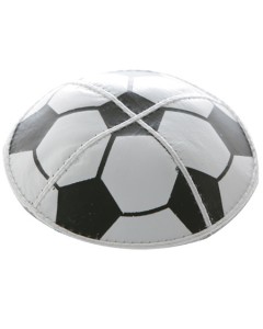Soccer Ball Embossed Leather Yarmulke