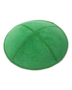 Kelly Green Suede Yarmulke