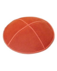 Orange Suede Yarmulke