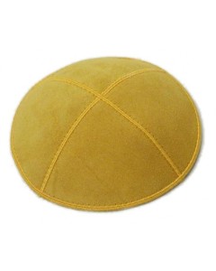 Yellow Suede Yarmulke